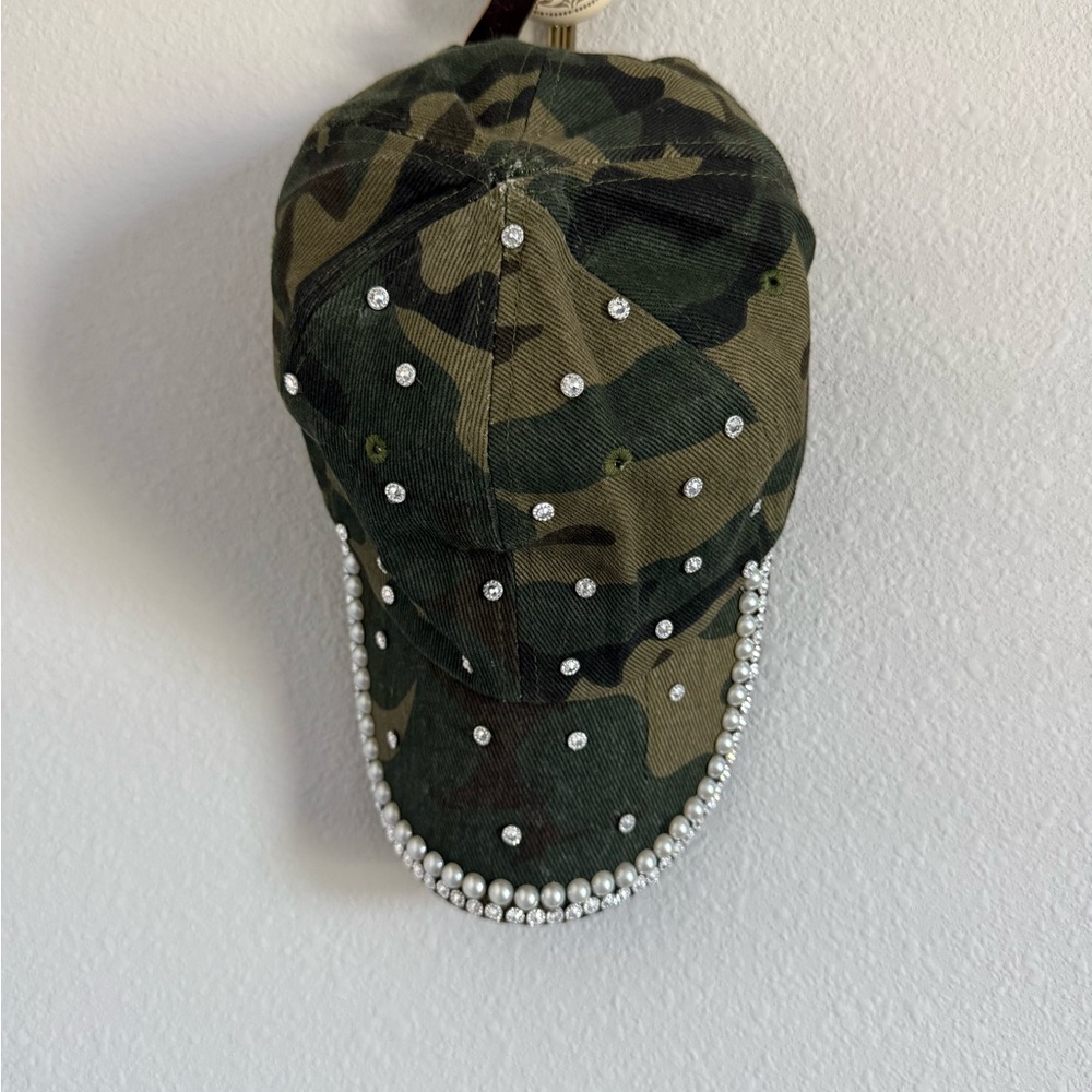 Camouflage Rhinestone Cap